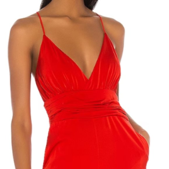 Lovers and Friends Lets Dance Jumpsuit in Red NWOT Size Small - Picture 4 of 4